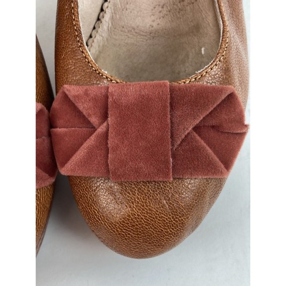 *Vintage Miss Albright Mary Jane Heels Womens 10 Brown Rockabilly Velvet Bow - Picture 15 of 16